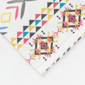 トレンディーカッコいい部族民族幾何学模様 フリースブランケット (角)