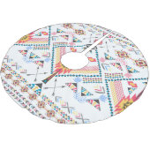 トレンディーカッコいい部族民族幾何学模様 ブラッシュドポリエステルツリースカート (アングル)