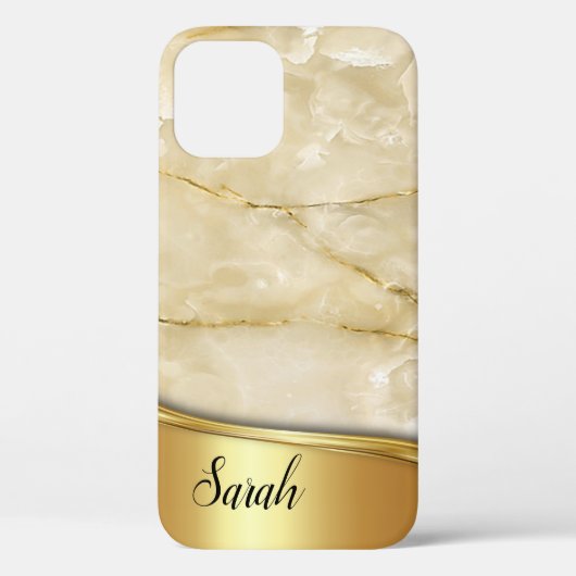 トレンディーカッコいい金ゴールド大理石 Case-Mate iPhoneケース (裏面)