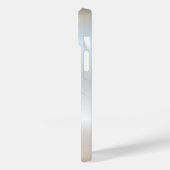 トレンディーカッコいい銀グリッター水色パイナップル Case-Mate iPhoneケース (裏面 / 左)