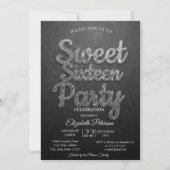トレンディーカッコいい《写真》ぼけ味スウィート16パーティー 招待状 (正面)