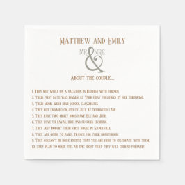 トレンディーカップル事実インスピリティ結婚ズナプキン スタンダードカクテルナプキン