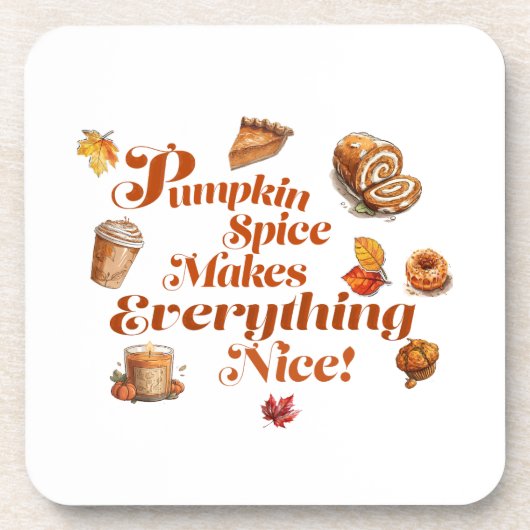 トレンディーカボチャのスパイスで全てを素晴らしい コースター (正面)