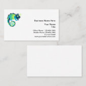 トレンディーカメレオン動物ロゴ名刺 名刺 (正面/裏面)