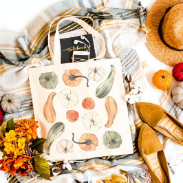 トレンディーカラフルかぼちゃ模様 |秋の雰囲気 トートバッグ