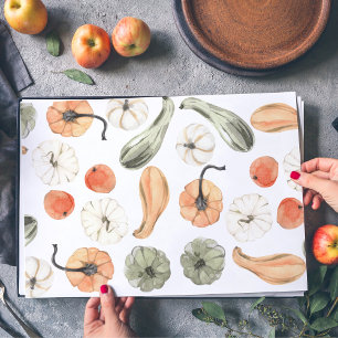 トレンディーカラフルかぼちゃ模様  秋の雰囲気 ペーパーパッド