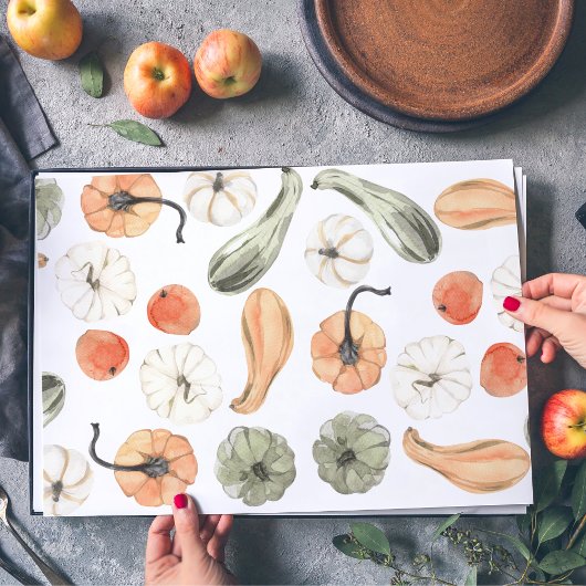 トレンディーカラフルかぼちゃ模様 |秋の雰囲気 ペーパーパッド