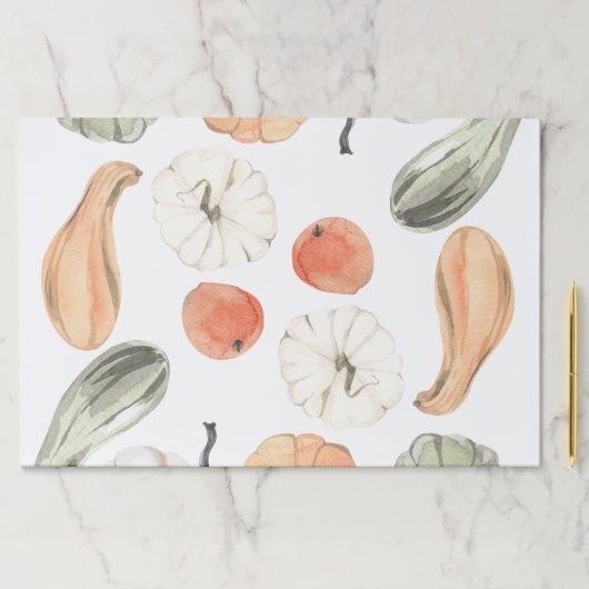 トレンディーカラフルかぼちゃ模様 |秋の雰囲気 ペーパーパッド (インサイチュ)