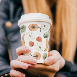 トレンディーカラフルかぼちゃ模様 |秋の雰囲気 紙コップ
