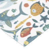 トレンディーカラフルかわいいサメザシーズテーマ テーブルクロス (アングル)