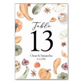 トレンディーカラフルウォーターカラーパンプキン |秋の雰囲気 テーブルナンバー (正面)