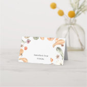 トレンディーカラフルウォーターカラーパンプキン |秋の雰囲気 プレイスカード (裏面)