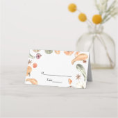 トレンディーカラフルウォーターカラーパンプキン |秋の雰囲気 プレイスカード (正面)