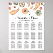 トレンディーカラフルウォーターカラーパンプキン |秋の雰囲気 ポスター (正面)