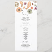 トレンディーカラフルウォーターカラーパンプキン |秋の雰囲気 メニュー (裏面)