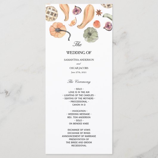 トレンディーカラフルウォーターカラーパンプキン |秋の雰囲気 メニュー (正面)