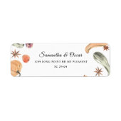 トレンディーカラフルウォーターカラーパンプキン |秋の雰囲気 ラベル (正面)