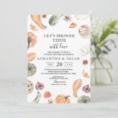 トレンディーカラフルウォーターカラーパンプキン |秋の雰囲気 招待状 (スタンド正面)