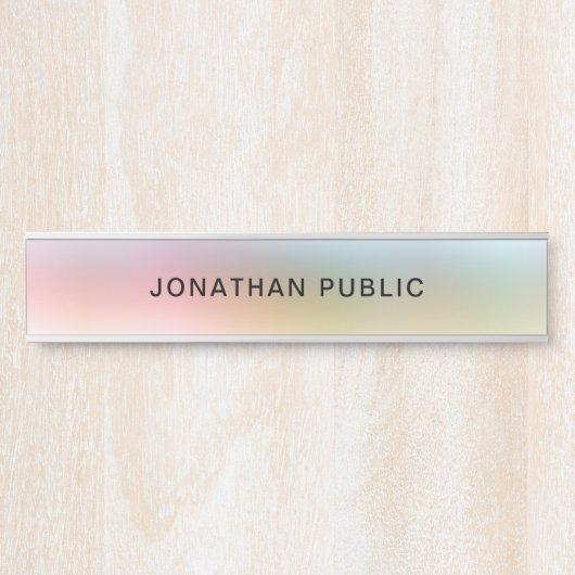 トレンディーカラフルエレガントモダンテンプレート黄 サインプレート (正面)