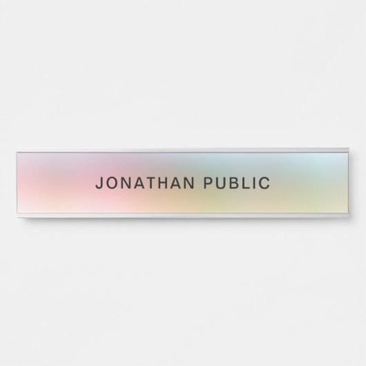 トレンディーカラフルエレガントモダンテンプレート黄 サインプレート (正面)