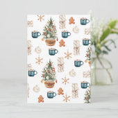 トレンディーカラフルクリスマスパターン |水彩 シーズンカード (スタンド正面)