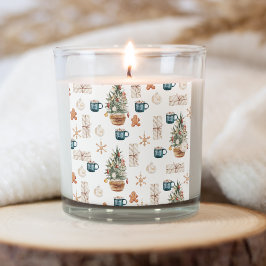 トレンディーカラフルクリスマスパターン |水彩 スクエアシール