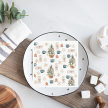 トレンディーカラフルクリスマスパターン |水彩