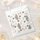 トレンディーカラフルクリスマスパターン |水彩 フェイバーバッグ (クリップ留めされた状態)