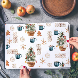 トレンディーカラフルクリスマスパターン |水彩 ペーパーパッド