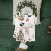 トレンディーカラフルクリスマスパターン |水彩 ラッピングペーパーシート