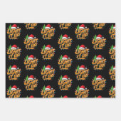 トレンディーカラフルクリスマスラッピング紙 ラッピングペーパーシート (正面3)