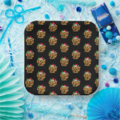 トレンディーカラフルクリスマス ペーパープレート (パーティー)