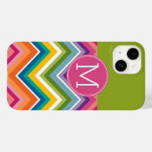 トレンディーカラフルシェブロン模様カスタムモノグラム Case-Mate iPhoneケース (裏面 (横))