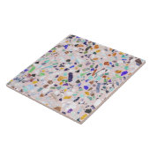 トレンディーカラフルシャイニーストーンズテラゾピンクデザイン タイル (側面)