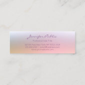 トレンディーカラフルスエレガントクリプトプロフェッショナルシンプル スキニー名刺 (裏面)