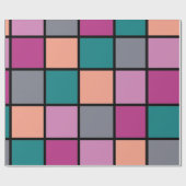 トレンディーカラフルタイル ラッピングペーパー (フラット)