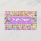 トレンディーカラフルタモダンイルQRコード抽象芸術名 名刺 (正面)