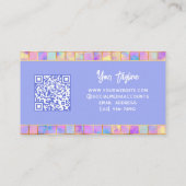 トレンディーカラフルタモダンイルQRコード抽象芸術名 名刺 (裏面)