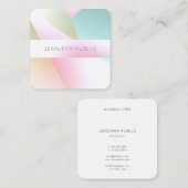 トレンディーカラフルテンプレートエレガントモダンデザイン スクエア名刺 (正面/裏面)