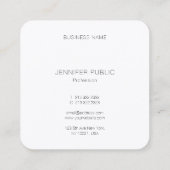 トレンディーカラフルテンプレートエレガントモダンデザイン スクエア名刺 (裏面)