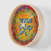 トレンディーカラフルドリームビッグイエローインスピリシティクロック 壁時計 (傾斜)