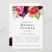 トレンディーカラフルフローラブライダルシャワー招待 案内状 (正面/裏面)