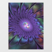 トレンディーカラフルモダン抽象芸術フラクタル花 ウィンドウサイン (シート)