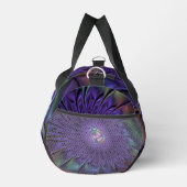 トレンディーカラフルモダン抽象芸術フラクタル花 ダッフルバッグ (右)