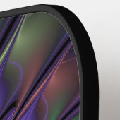 トレンディーカラフルモダン抽象芸術フラクタル花 ピックルボールラケット (左詳細)