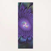 トレンディーカラフルモダン抽象芸術フラクタル花 ヨガマット (正面)