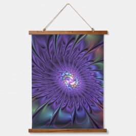 トレンディーカラフルモダン抽象芸術フラクタル花 吊り下げ型タペストリー