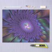 トレンディーカラフルモダン抽象芸術フラクタル花 薄葉紙 (クラフト)