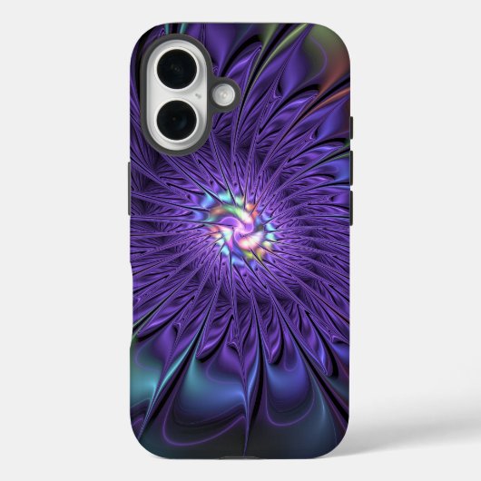 トレンディーカラフルモダン抽象芸術フラクタル花 Case-Mate iPhoneケース (裏面)
