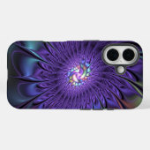 トレンディーカラフルモダン抽象芸術フラクタル花 Case-Mate iPhoneケース (裏面 (横))